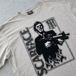 Scarface Clothing Co Tony Montana Graphic T-Shirt Men 3XL Gray Movie USA Made